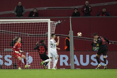 Patrick Schick második gólja eufóriát okozott Leverkusenben (Fotó: Beta/AP)