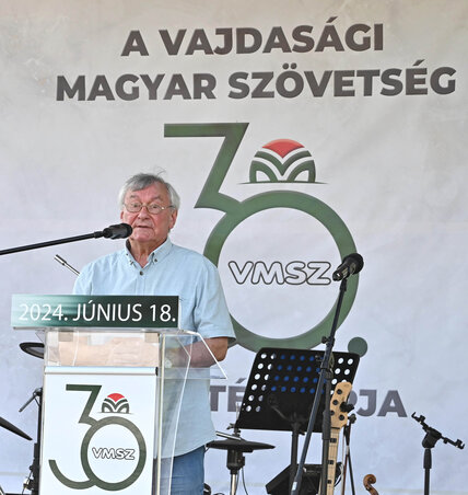 Dudás Károly a párt megalapítására emlékezett vissza (Ótos András felvétele) Dudás Károly a párt megalapítására emlékezett vissza (Ótos András felvétele)