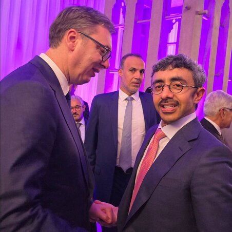 Szerbia és az Egyesült Arab Emírségek egységes álláspontot képviselnek a jövő tekintetében (Fotó: Buducnostsrbijeav) Szerbia és az Egyesült Arab Emírségek egységes álláspontot képviselnek a jövő tekintetében (Fotó: Buducnostsrbijeav)