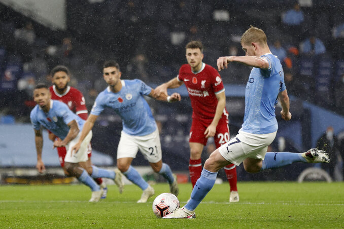 De Bruyne elhibázott büntetője (Fotó: Beta/AP) De Bruyne elhibázott büntetője (Fotó: Beta/AP)