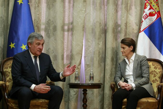 Ana Brnabić és Antonio Tajani az EU bővítéséről tárgyalt (Fotó: Beta) Ana Brnabić és Antonio Tajani az EU bővítéséről tárgyalt (Fotó: Beta)