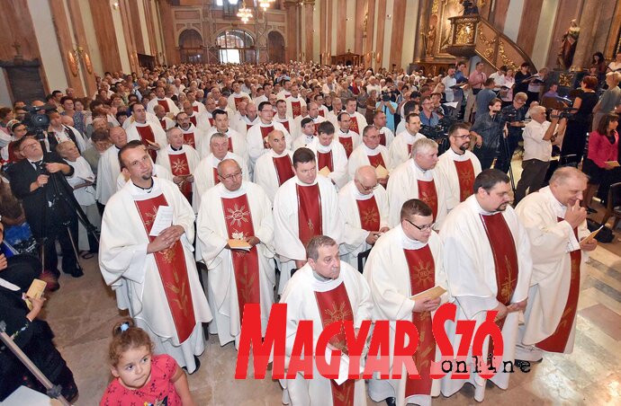 Soha ennyi egyházi méltóság nem gyűlt össze a szabadkai székesegyházban, mint a jubileumi nagymisén (Gergely Árpád felvétele) Soha ennyi egyházi méltóság nem gyűlt össze a szabadkai székesegyházban, mint a jubileumi nagymisén (Gergely Árpád felvétele)