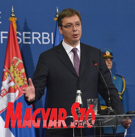 Aleksandar Vučić (Ótos András felvétele) Aleksandar Vučić (Ótos András felvétele)
