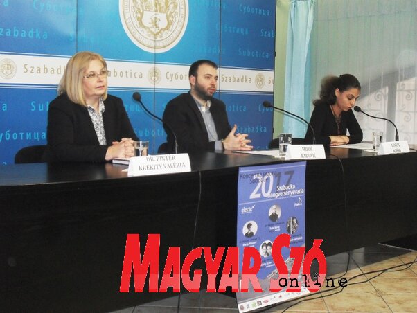 Dr. Pintér Krekity Valéria, Miloš Radović és Görög Noémi a sajtótájékoztatón (Fotó: Lukács Melinda) Dr. Pintér Krekity Valéria, Miloš Radović és Görög Noémi a sajtótájékoztatón (Fotó: Lukács Melinda)
