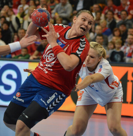 A beállós Dragana Cvijić élete meccsét játszotta a norvégok ellen (Fotó: Ótos András)