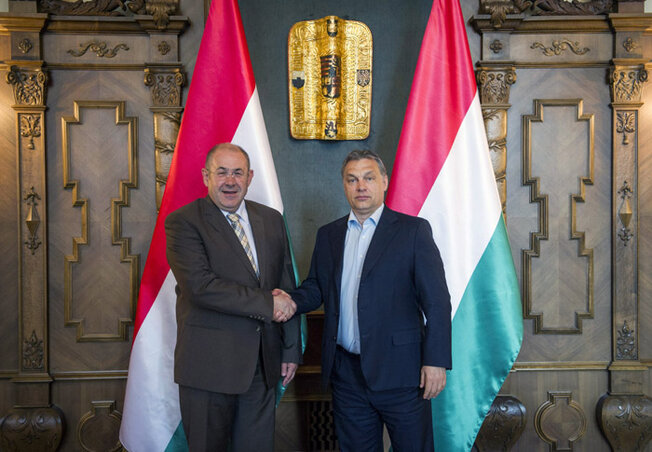 Pásztor István és Orbán Viktor (MTI Fotó: Miniszterelnökség) Pásztor István és Orbán Viktor (MTI Fotó: Miniszterelnökség)