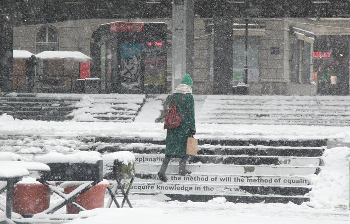 Belgrádban tegnap sok helyen gyalogosan sem volt könnyű közlekedni (Beta) Belgrádban tegnap sok helyen gyalogosan sem volt könnyű közlekedni (Beta)