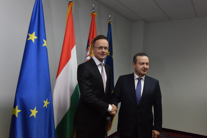 Szijjártó Péter Ivica Dačić szerb külügyminiszterrel is tárgyalt (Ótos András felvétele) Szijjártó Péter Ivica Dačić szerb külügyminiszterrel is tárgyalt (Ótos András felvétele)
