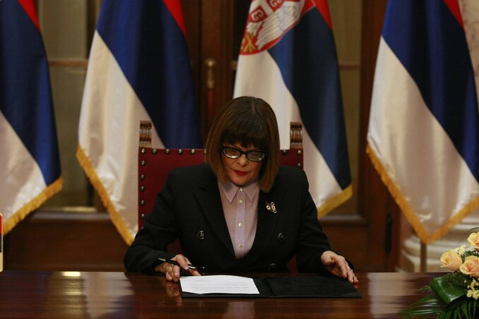 Maja Gojković, a szerb parlament elnöke is kiírta a helyi önkormányzati választásokat április 26-ára (Fotó: Beta) Maja Gojković, a szerb parlament elnöke is kiírta a helyi önkormányzati választásokat április 26-ára (Fotó: Beta)