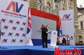 Aleksandar Vučić újvidéki kampányrendezvénye (Ótos András felvétele)