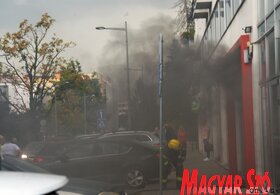 Tűzeset Újvidék belvárosában (Dávid Csilla felvétele)