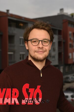 Sörös Andor, a társszervező VMSZ Ifjúsági Fórum újvidéki szervezetének elnöke.