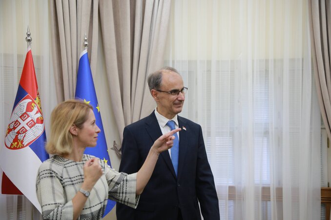 Az EU azt szeretné, ha egyértelmű lenne Szerbia számára az irány – Kallas Macuttal (Fotó: Beta) Az EU azt szeretné, ha egyértelmű lenne Szerbia számára az irány – Kallas Macuttal (Fotó: Beta)