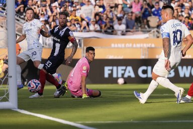 Lautaro Martínez gólja a Monterrey ellen (Fotó: Beta/AP)