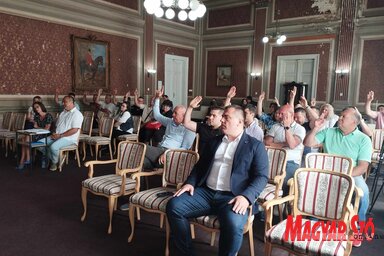 A képviselők elfogadták a község köztulajdonába tartozó ingatlan eltulajdonításáról szóló határozatot (Fotó: Kancsár Izabella)