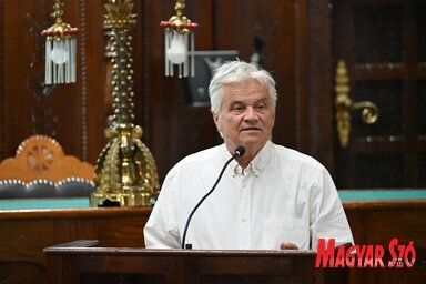 Dr. Csókay András a szabadkai Városházán (Fotó: Molnár Edvárd felvétele)