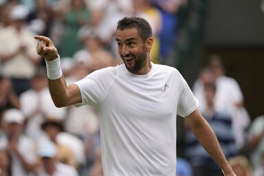 A horvát veterán Marin Čilić eltérítette Novak útjából a 4. kiemelt brit Jack Drapert (Fotó: Beta/AP)