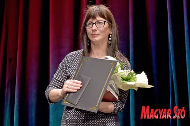 Bacsik Lőrinc Natália a VMÚE díjátadó ünnepségén (Fotó: Gergely Árpád felvétele)