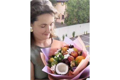 Az ehető csokrok ára 3000 dinárnál kezdődik (Fotó: Tímea virágüzlet)