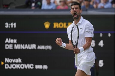 Novak Đoković az utolsó játszmában 4:1- ről fordított (Fotó: Beta/AP)