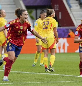 Alexia Putellas már három találatnál jár az Európa-bajnokságon (Fotó: Beta/AP)