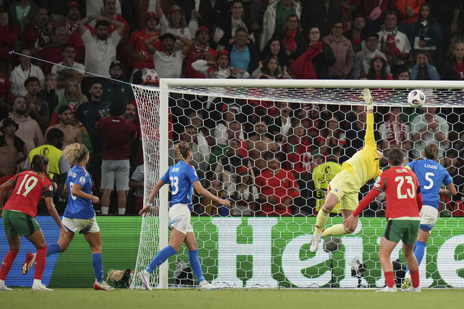 Diana Gomes egyenlítésének köszönhetően még továbbjuthatnak a portugálok (Fotó: Beta/AP) Diana Gomes egyenlítésének köszönhetően még továbbjuthatnak a portugálok (Fotó: Beta/AP)