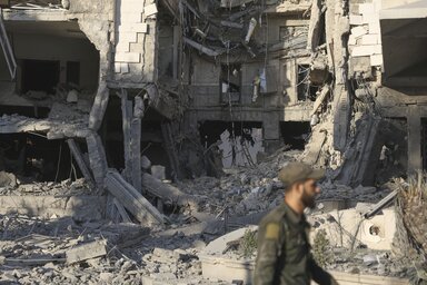 Damaszkuszt is több izraeli légitámadás érte (Fotó: AP via Beta)