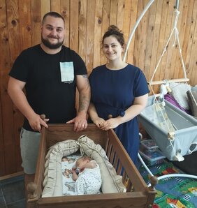A Bonifárt család tagjai: István, Karolina és kisfiuk, Máté (Fotó: Kancsár Izabella)