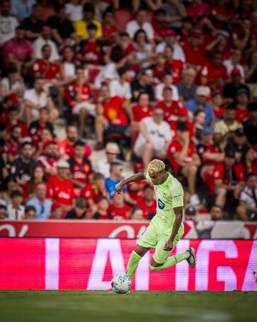Lamine Yamal előbb „kilőtte” a Mallorca a kapusát, majd góllal zárta le a meccset (Fotó: facebook.com/fcbarcelona)