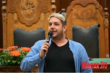 Jocó bácsi a szabadkai városházán (Molnár Edvárd felvétele)