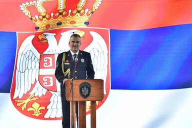 A közösségi médiában olyan videófelvételek jelentek meg, amelyeken Vulević állítólag azt üzeni rendőröknek, hogy csatlakozzanak a néphez (Fotó: Beta)