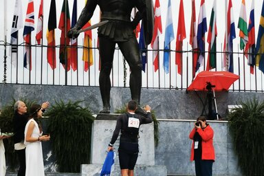 A cél: Spárta és Leónidász szobra. Vranić Valentin elérte, amit három év felkészülés után megálmodott
