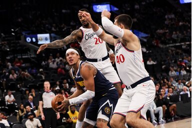 Aaron Gordon (labdával) 18 ponttal járult hozzá a Nuggets győzelméhez (Fotó: Beta/AP)