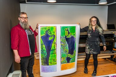Innovatív technológiákkal ismerkedhettek meg a művészek (Fotó: Atelje 61)