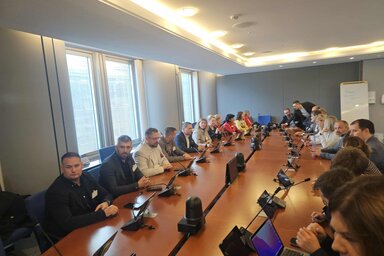 A VMSZ helyi önkormányzati, tartományi és köztársasági tisztségviselőinek csoportja Brüsszelben (Fotó: Tartományi képviselőház sajtószolgálata)