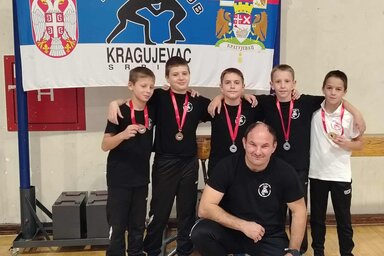 A Potisje U11-es birkózói Kragujevacon