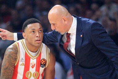 Saša Obradović (jobbról) új lendületet adott a Crvena zvezdának (Fotó: Beta/AP)