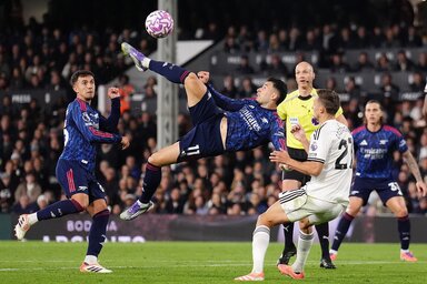 Martinelli egyik kísérlete a Fulham ellen (Fotó: Beta/AP)