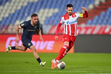 A Crvena zvezda a Braga otthonában vendégszerepel (Fotó: Beta/AP)
