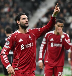Szoboszlai Dominik egy találattal és egy gólpasszal járult hozzá a Liverpool sikeréhez (Fotó: Beta/AP)