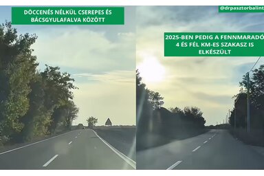 Befejeződött a térség egyik fontos útfelújítása. (Kép: Dr. Pásztor Bálint / PrintScreen / facebook Befejeződött a térség egyik fontos útfelújítása. (Kép: Dr. Pásztor Bálint / PrintScreen / facebook