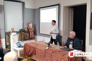 Legutóbb Nagyidei Márk és Balassa Endre tartott előadást (Fotó: Tóth Péter felvétele)