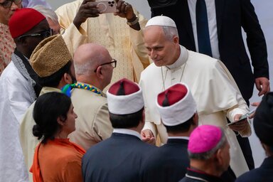 XIV. Leó pápa a Szent Péter téri általános audiencián, október 28-án a Nostra aetate nyilatkozat hatvanadik évfordulóján (Fotó: Beta/AP)