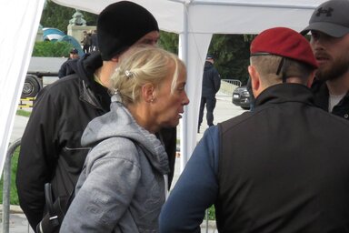 Dijana Hrka tizenharmadik napja éhségsztrájkol (Fotó: Beta)