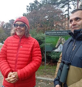 Pernille Dahler Kardel, a Dán Királyság belgrádi nagykövete és Milan Ružić, a Szerbiai Madártani és Madárvédelmi Egyesület ügyvezető igazgatója (Fotó: Vidács Hajnalka)