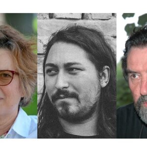 Toldi Éváé a Híd Irodalmi Díj, a Forum Képzőművészeti Díjat Sárkány Balázs kapja, míg a Vajdasági Magyar Művészeti Díjat Siflis Zoltán érdemelte ki (Fotó: Forum Könyvkiadó Intézet)