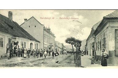 Orsova, Széchenyi út (régi képes levelezőlap)