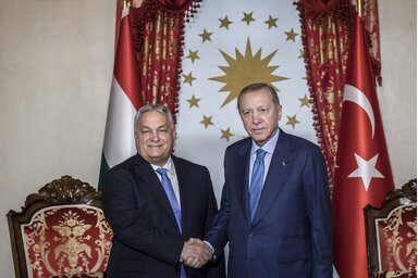 Orbán Viktor és Recep Tayyip Erdoğan (Fotó: MTI/Miniszterelnöki Kommunikációs Főosztály)