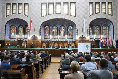 Nagy Zita a II. terület- és gazdaságfejlesztési stratégia (2026–2033) szabadkai közvitáján (Molnár Edvárd felvétele)