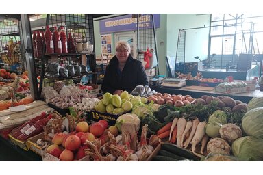 Jenei Eszter már a kezdetektől ezen a helyen árul / Fotó: Rapos Emma